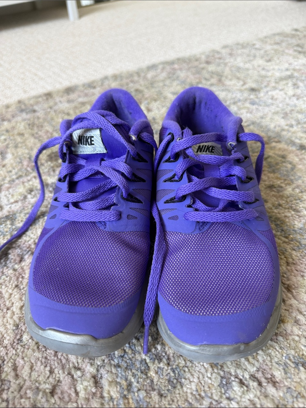 Nike Purple Lace-Up Running Shoes